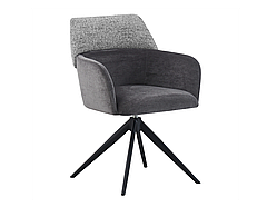 Стілець поворотний R-165 попелястий + чорний