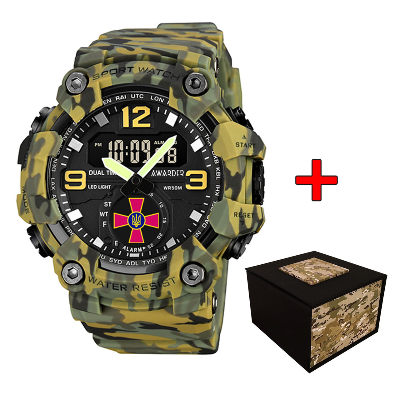 Годинник Авандер003 ЗСУ Camo Green