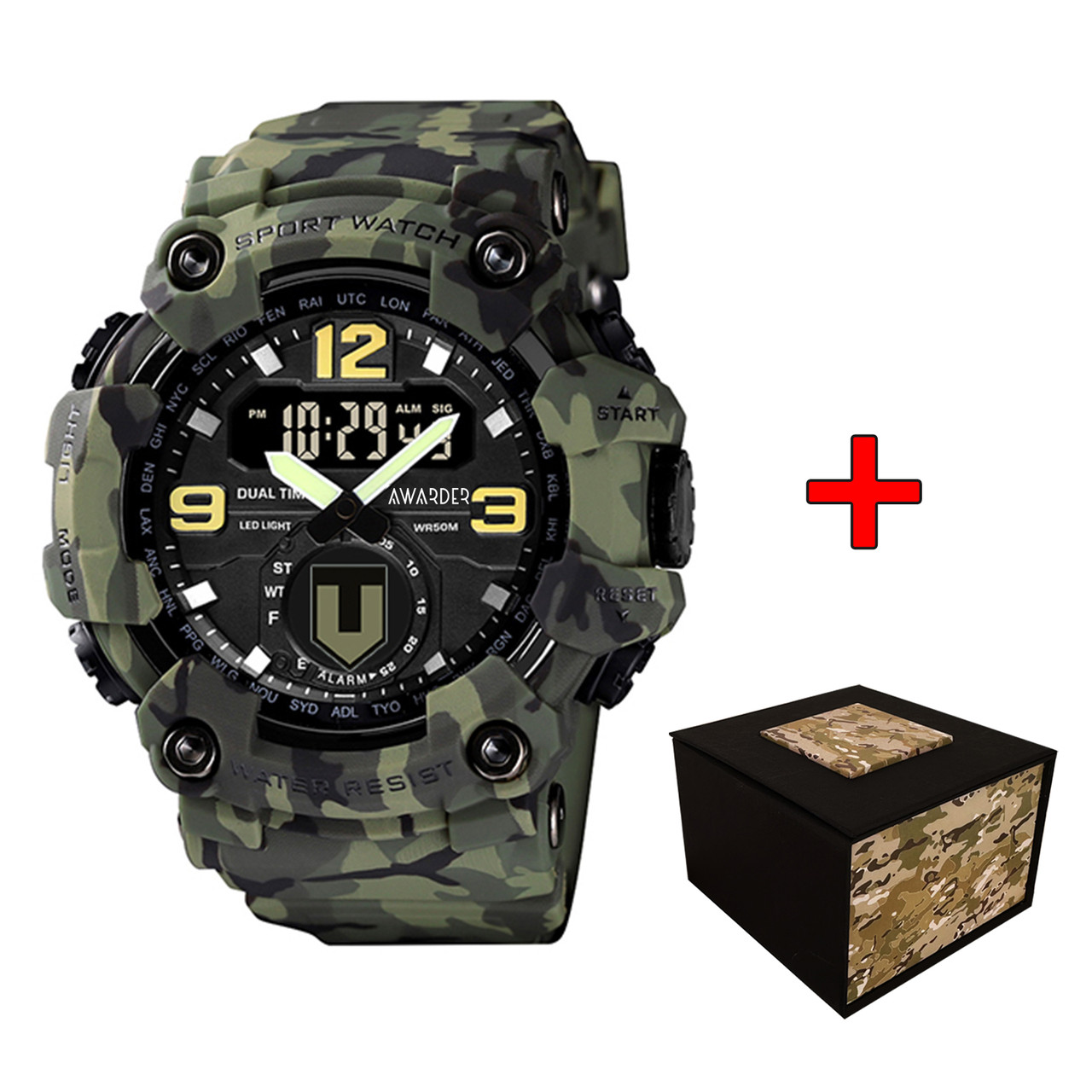 Годинник Авандер004 ТРО Camo Green