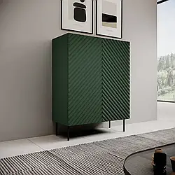 Маленька шафа з рефленими фасадами ONDA 2D CAMA зелена