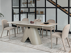 Керамічний стіл Парис TML-997-1 крему марфіль + бежевий