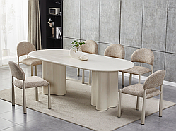 Стіл МДФ із матовим мікроцементним покриттям Кліо TМ-220 бетон