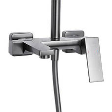 Душова система універсальна Qtap Gemini на три споживачі (з виливом) QTGEM111GMB45688 Gunmetal Black PVD, фото 4