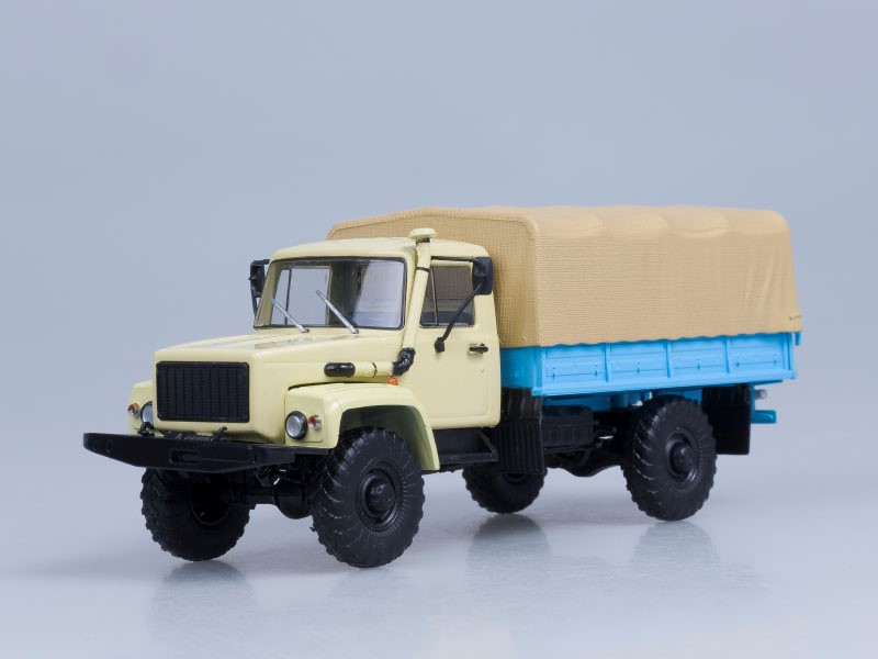 Модель вантажівки ГАЗ-33081 4х4 (двиг. Д-245.7 Diesel Turbo) бортовий з тентом (бежевий) | Автоісторія