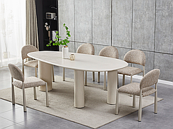 Стіл МДФ із матовим мікроцементним покриттям Бастіано TМ-225 бетон