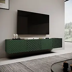 Тумба під телевізор ONDA 4D CAMA зелена тумба підвісна