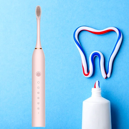 Електрична зубна щітка SONIC TOOTHBRUSH X-3 на акумуляторі зі змінними насадками від USB