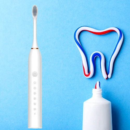 Електрична зубна щітка SONIC TOOTHBRUSH X-3 на акумуляторі зі змінними насадками від USB