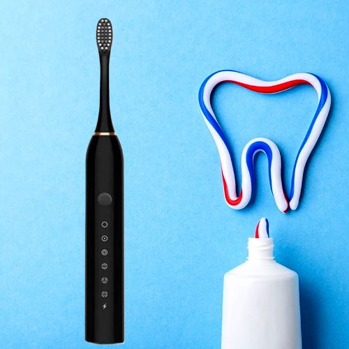 Електрична зубна щітка SONIC TOOTHBRUSH X-3 на акумуляторі зі змінними насадками від USB