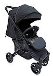Коляска прогулянкова дитяча JOY Livvi (футкавер, підсклянник, кошик) LV-08160 Чорна, фото 4