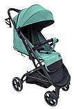 Коляска прогулянкова дитяча JOY Elegans (підсклянник, телескопічна ручка) A-40481 Зелена, фото 2