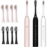 Електрична зубна щітка SONIC TOOTHBRUSH X-3 на акумуляторі зі змінними насадками від USB, фото 8