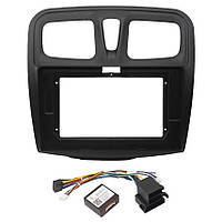 Перехідний штатний комплект із проводкою до Android магнітоли Renault Dacia Logan Sandero 2012-2020 Type 2 Mate Black