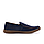Чоловічі літні шкіряні мокасини LS перфорація Dark blue, фото 4