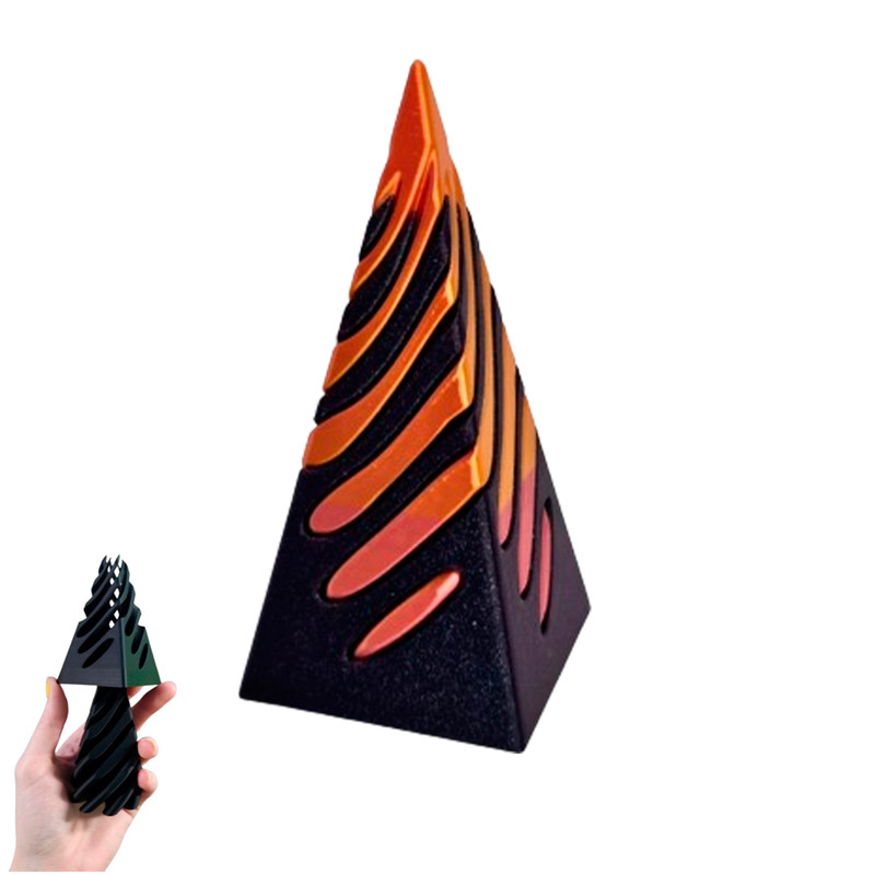 Іграшка Неможлива піраміда спіраль-антистрес (Impossible Pyramid Passthrough Sculpture) для дітей (l_13091)