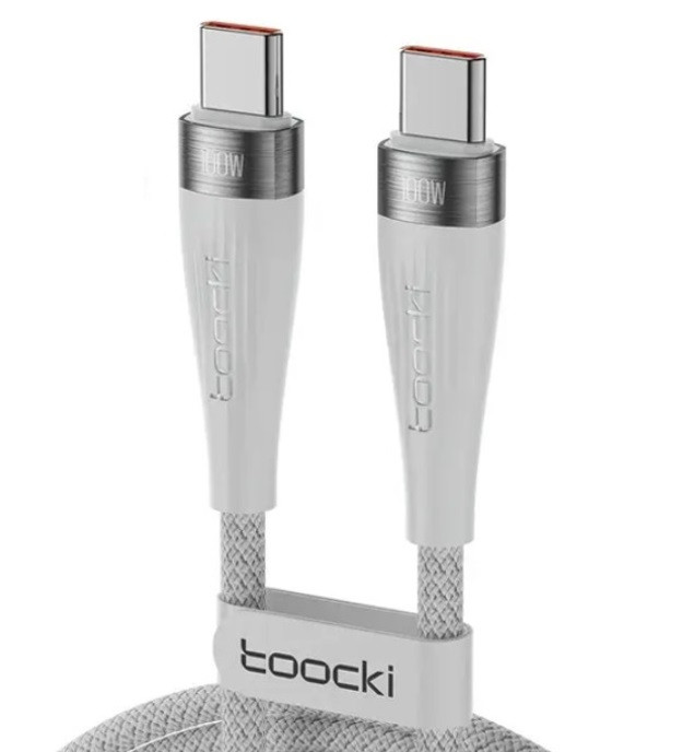 Кабель Toocki USB Type-C to Type-C PD QC 4.0 Cable 100W Fast Charge 100см провід для швидкого заряджання та передачі даних