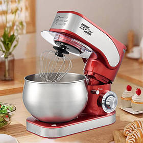 Кухонний тістоміс Zepline ZP-136 багатофункціональний з 3 насадками планетарний міксер3500W Червоний