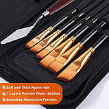 Професійний набір пензлів для малювання Worison 17 предметів у футлярі, фото 9