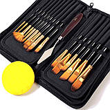 Професійний набір пензлів для малювання Worison 17 предметів у футлярі, фото 4