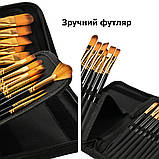 Професійний набір пензлів для малювання Worison 17 предметів у футлярі, фото 6