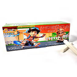 827051 
Мел білий, квадратний, 12х12х80мм, 100 шт Незнайка