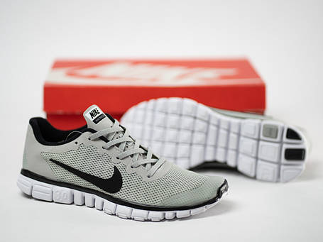 Чоловічі кросівки Nike Free Run 3.0 v2 Grey сірі, фото 1