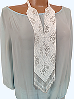 Жіноча прикраса намисто із чеського бісеру Гердан білий