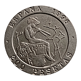 Іспанія 200 песет, 1996 Майстри іспанського живопису - Мариано Фортуни і Рамон Байеу, фото 3