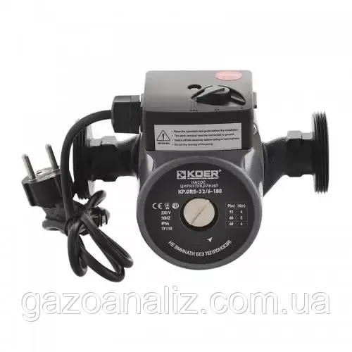 Насос циркуляційний Koer KP.GRS-25/6-180 (з кабелем та гайками) (KP0249)