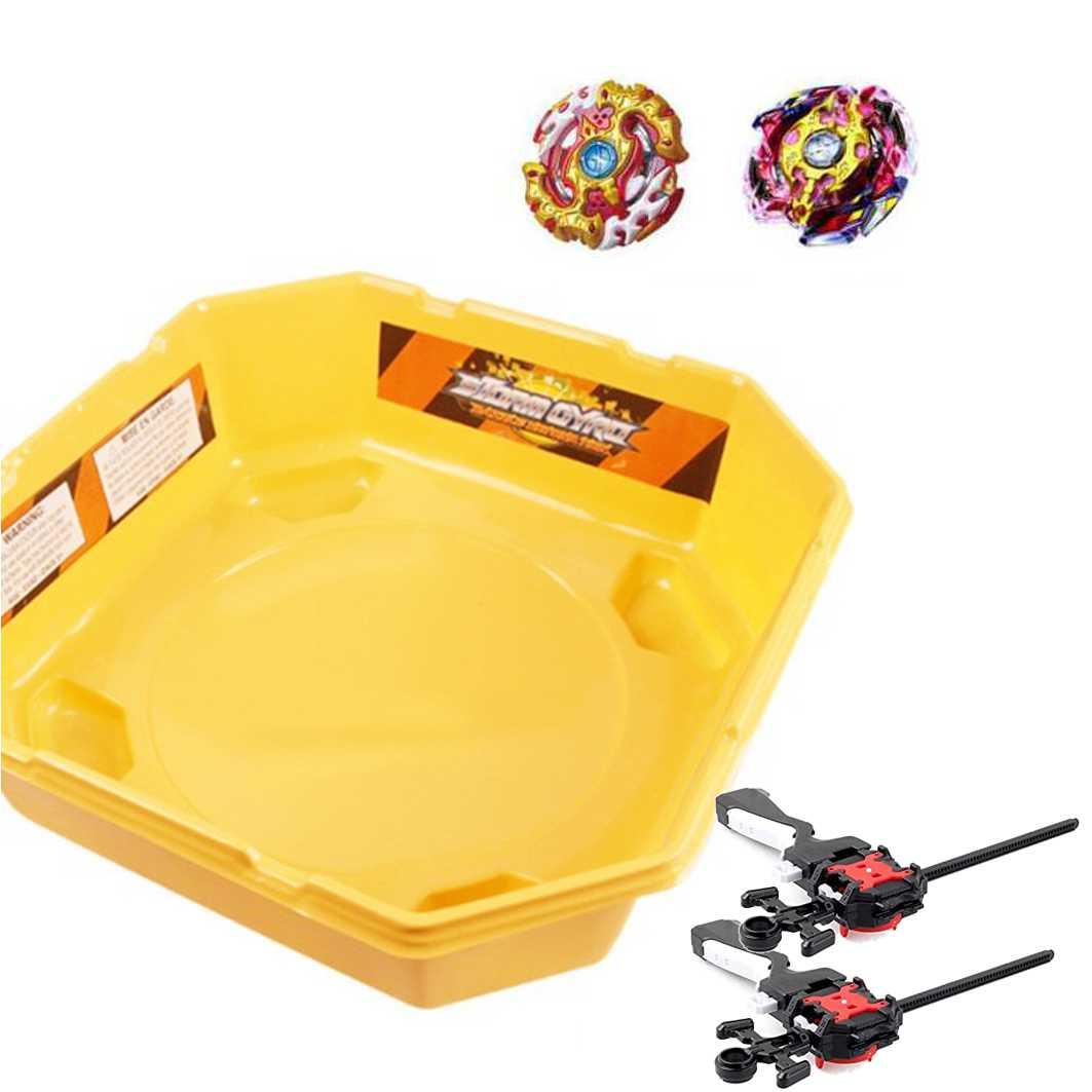 Набір бейблейдів 2 шт. із жовтою ареною (Beyblade set) Spriggan Requiem b100 + Legend Spriggan b86