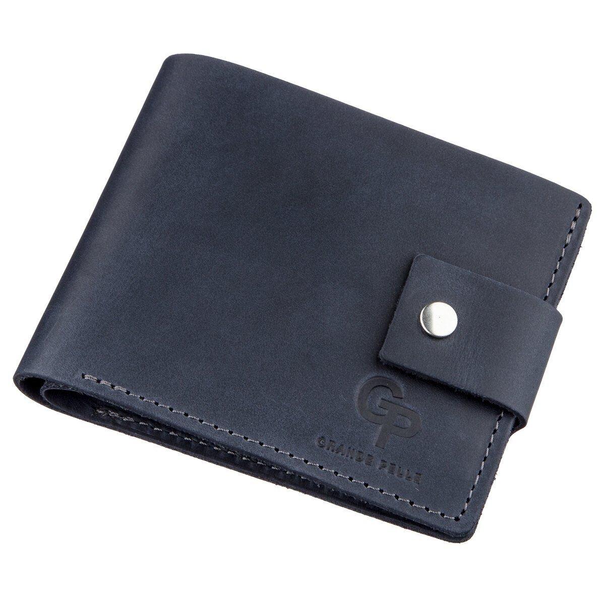 Якісне чоловіче портмоне в вінтажному стилі GRANDE PELLE 11231 Синє, фото 1