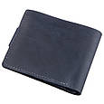 Якісне чоловіче портмоне в вінтажному стилі GRANDE PELLE 11231 Синє, фото 2