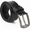 Ремінь чоловічий з затемненою пряжкою механіка Vintage 20314 Чорний, фото 5