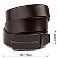 Ремінь чоловічий з автоматичною пряжкою Vintage 20305 Коричневий, фото 3