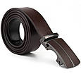 Ремінь чоловічий з автоматичною пряжкою Vintage 20305 Коричневий, фото 5