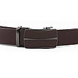 Ремінь чоловічий з автоматичною пряжкою Vintage 20305 Коричневий, фото 6