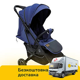 Коляска прогулянкова дитяча JOY Livvi (футкавер, підсклянник, кошик) LV-04270 Синя
