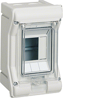 Hager Vector VE103D – Щит на 3 модулі зовнішньої установки IP65
