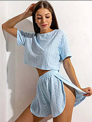 Жіночі піжами №614 Блакитний