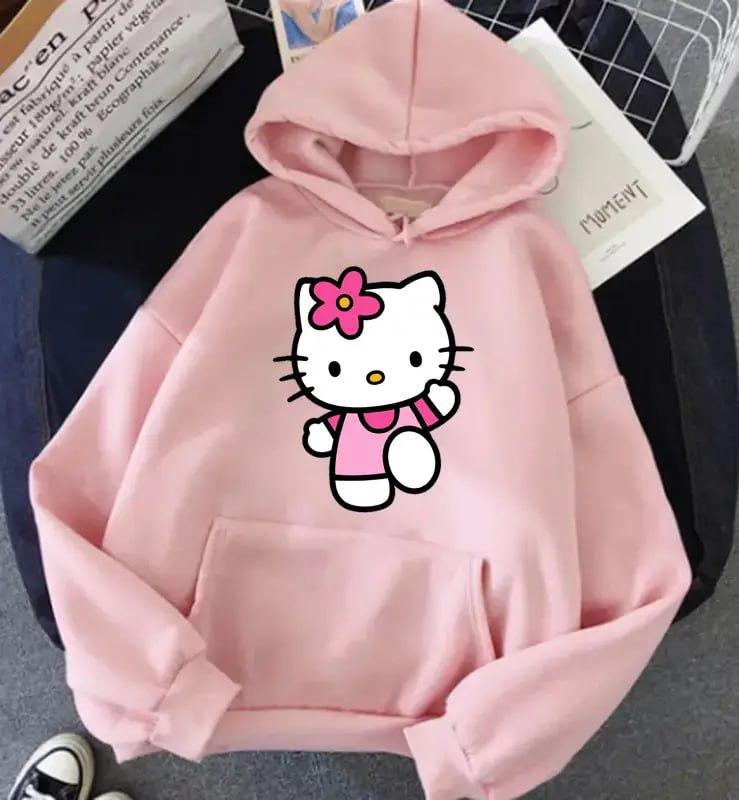 Рожева толстовка з принтом Hello Kitty,РОЗМІР ТІЛЬКИ 44, фото 1
