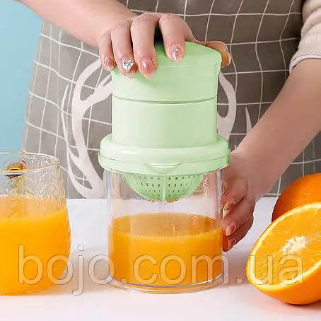 Ручний міні-соковитискач з чашкою для фруктів JUICER XL-295, Лайм, фото 1