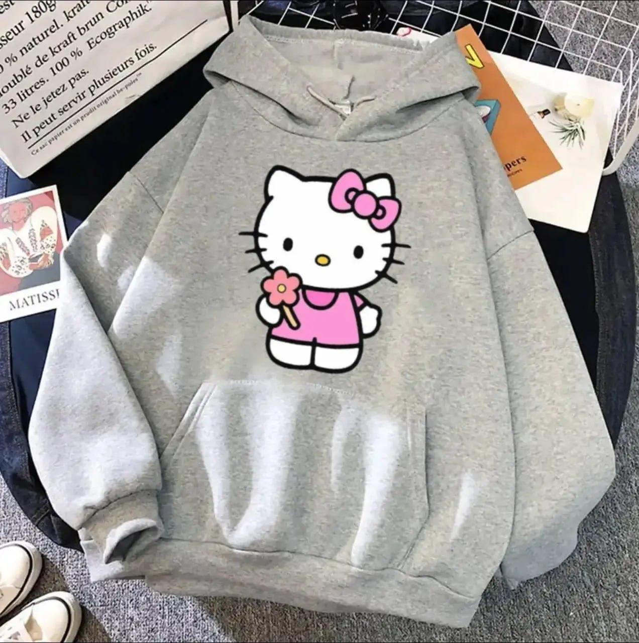 Рожева толстовка з принтом Hello Kitty,РОЗМІР ТІЛЬКИ 44