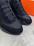 Кросівки чоловічі Bouncing Black чорні шкіра замша та текстиль, фото 7