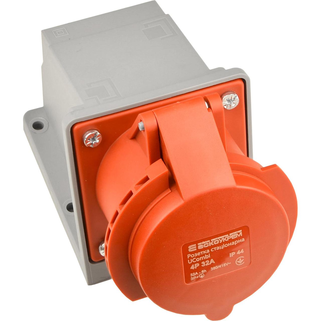 Розетка настінна АСКО-УКРЕМ UСombi 4 полюси 3P+PE 32A IP44 (A0080010147)