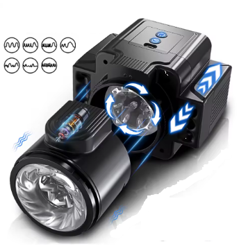 Чоловічий мастурбатор з автоматичним штовханням та обертанням Xbonp Телескопічний обертальний мастурбатор