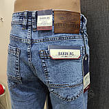 Джинси Baron чоловічі прямі стрейч батал 33 блакитні, фото 6