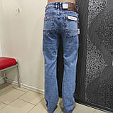 Джинси Baron чоловічі прямі стрейч батал 33 блакитні, фото 3