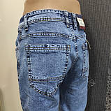 Джинси Baron чоловічі прямі стрейч батал 33 блакитні, фото 5