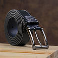 Ремінь чоловічий GRANDE PELLE 00765 Синій, фото 8