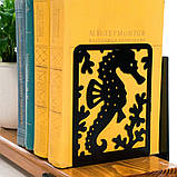 Підставка тримач для книг металевий,стоппер для книг,букенд, фото 5